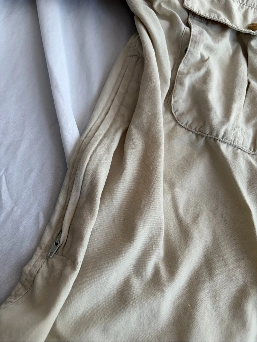 The North Face Men's Light Beige Shirt Jacket Fishing Shirt Size M